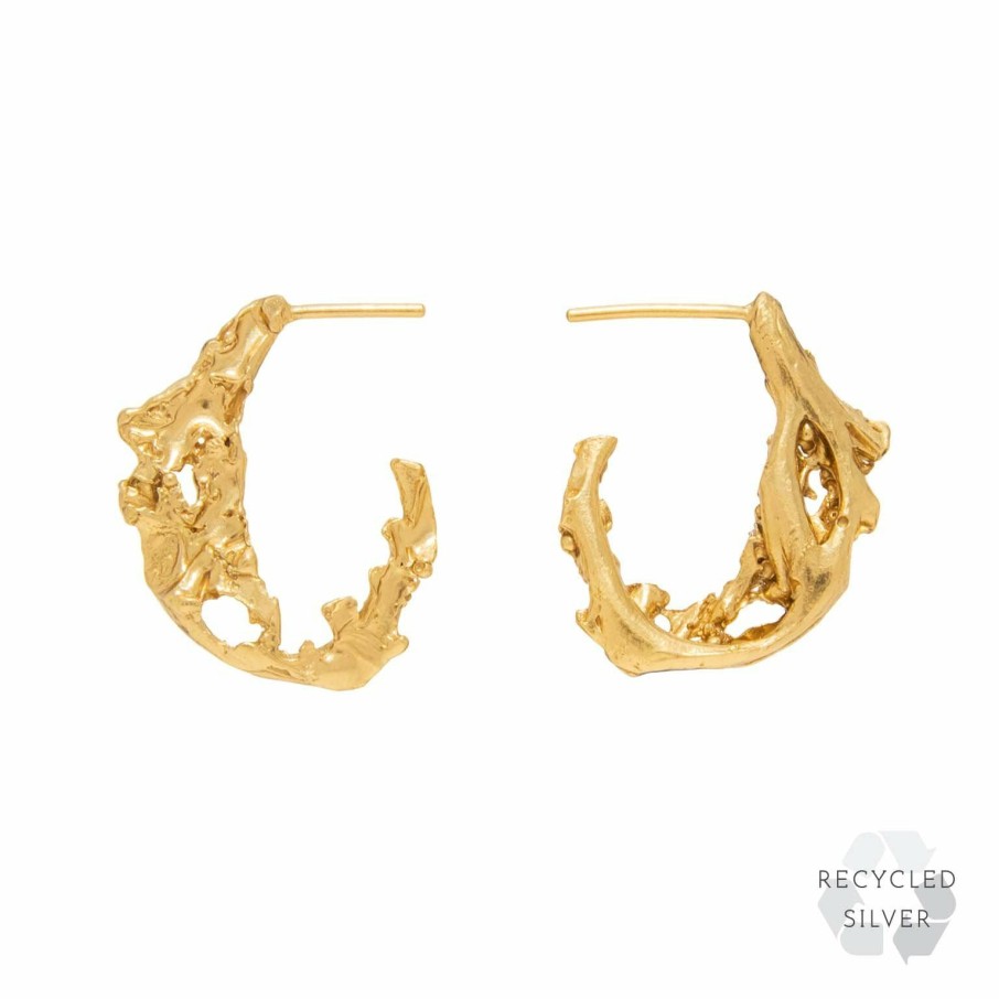 Earrings Loveness Lee | Xin Small Recycled Silver Hoops