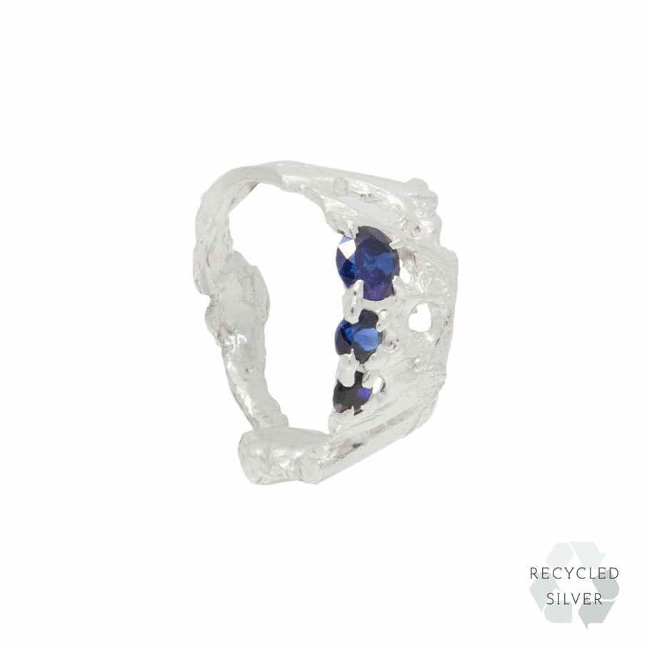 Rings Loveness Lee | Hati Sapphire Argenti Recycled Silver Ring