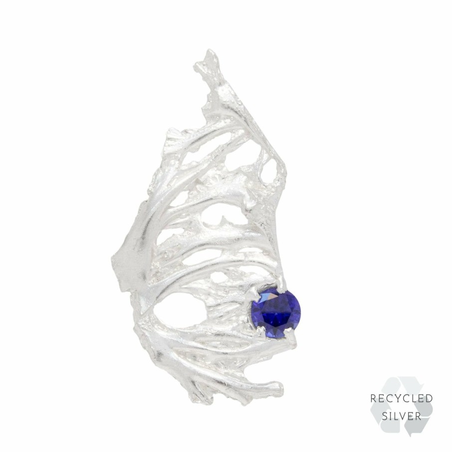 Earrings Loveness Lee | Zemra Sapphire Argenti Recycled Silver Earrings