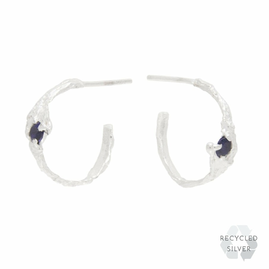 Earrings Loveness Lee | Ima Sapphire Argenti Recycled Silver Earrings