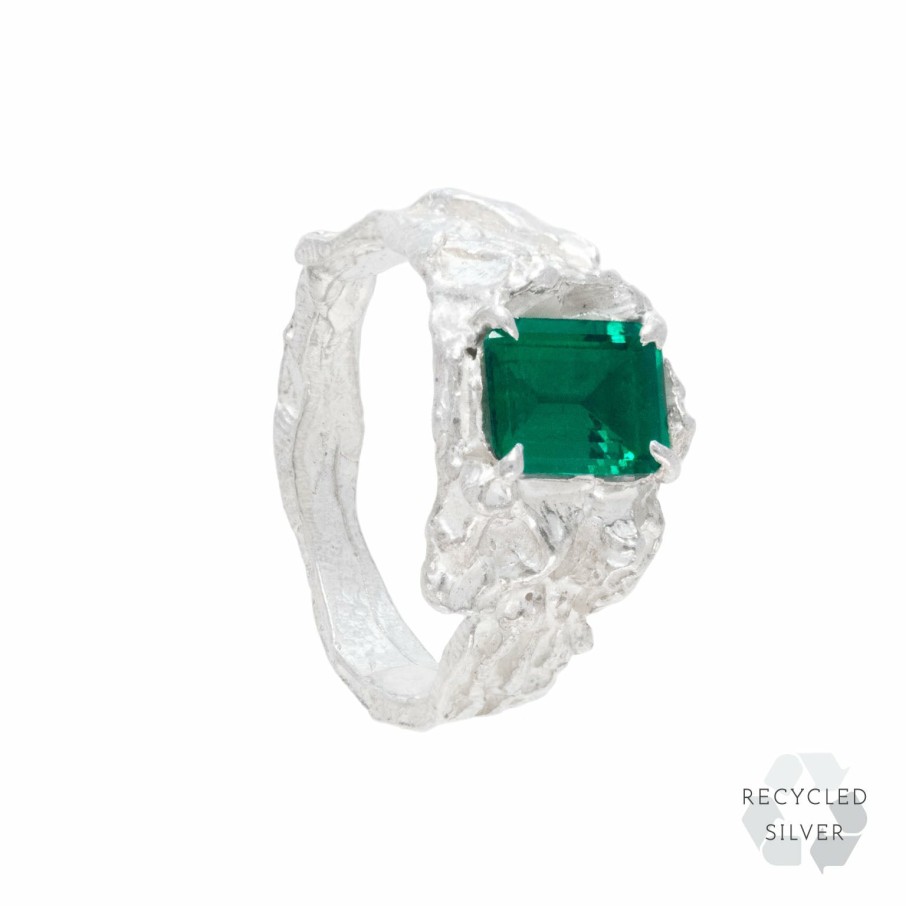 Rings Loveness Lee | Shimeji Emerald Argenti Recycled Silver Ring