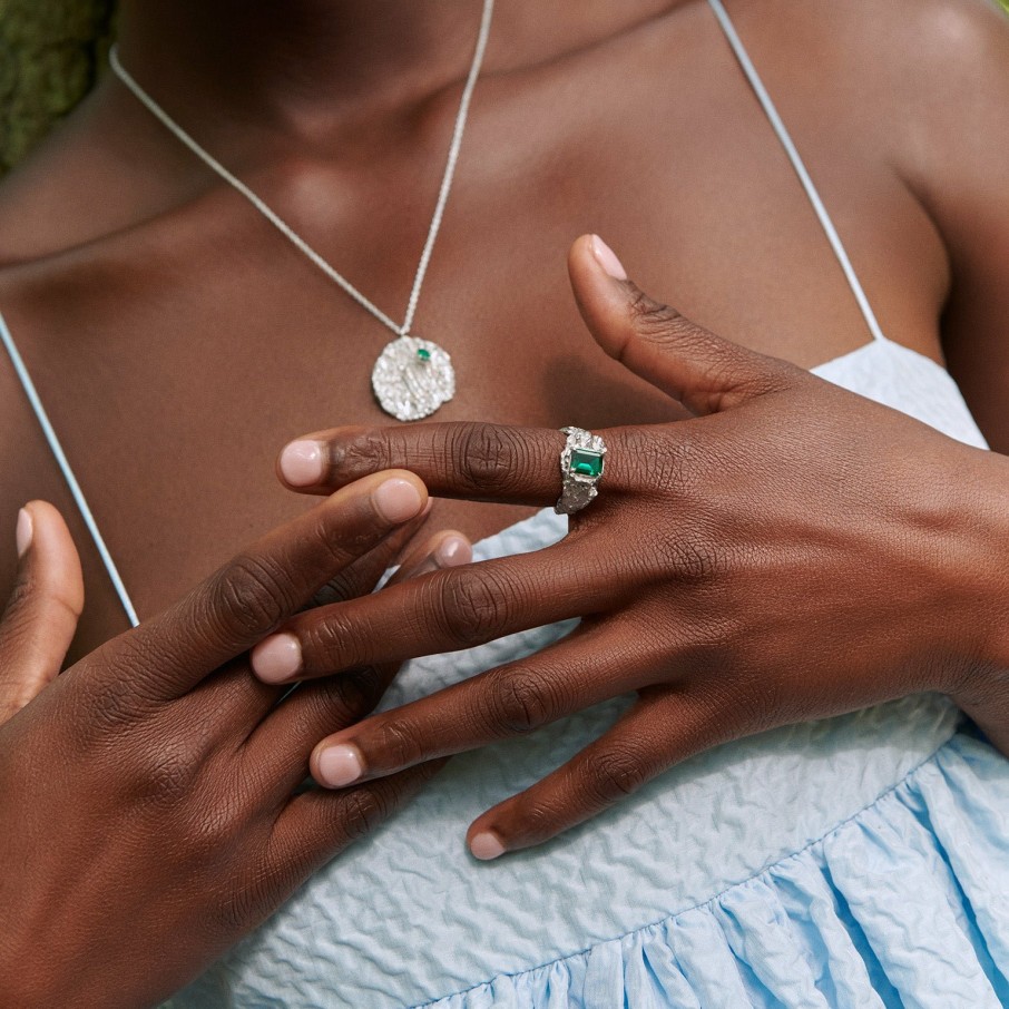 Rings Loveness Lee | Shimeji Emerald Argenti Recycled Silver Ring