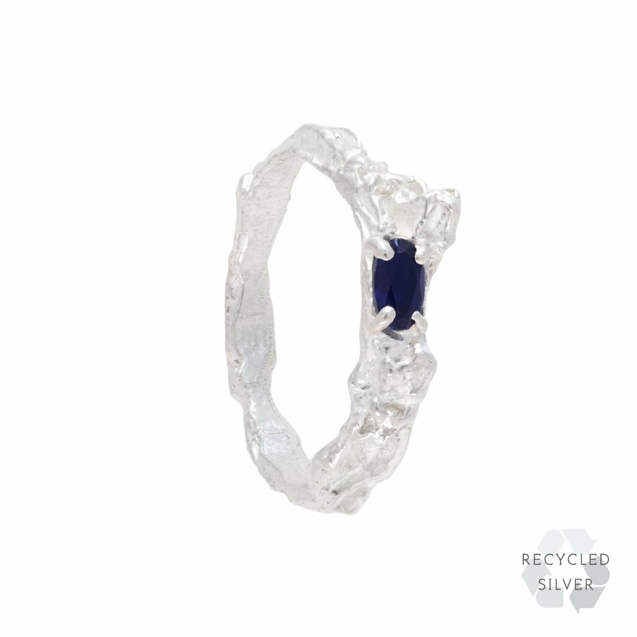 Rings Loveness Lee | Rosea Sapphire Moissanite Argenti Recycled Silver Ring