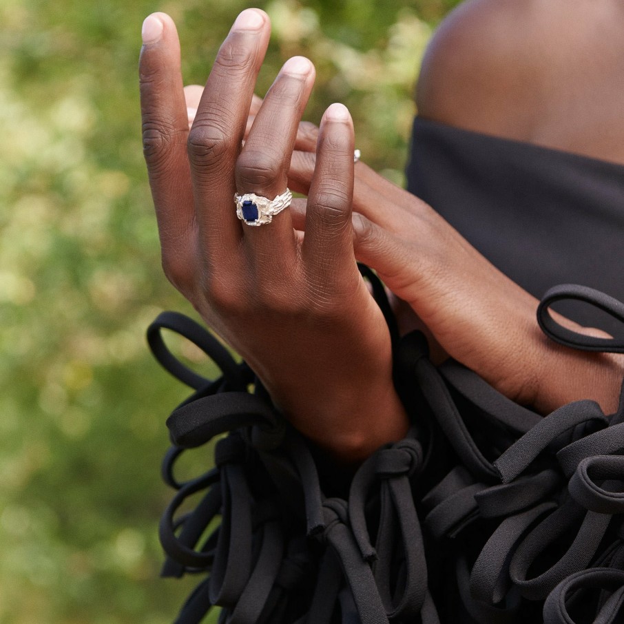 Rings Loveness Lee | Shimeji Sapphire Argenti Recycled Silver Ring