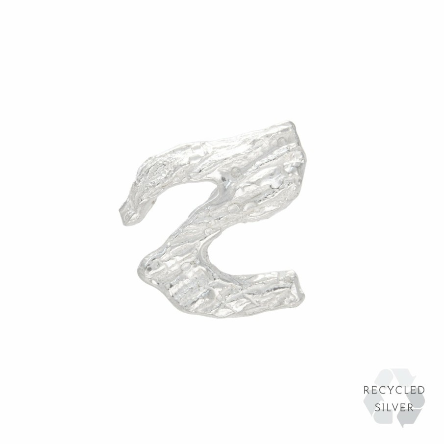 Earrings Loveness Lee | Z Alphabet Recycled Silver Stud Earring